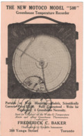 Entier Postal Du Canada 1934 Illustré Enregistreur De Température - Klima & Meteorologie