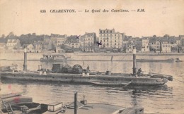 Thème    Navigation Fluviale .Péniche Écluse   :94   Charenton Le Pont .Le Quai De Carrières     (voir Scan) - Embarcaciones