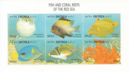2000 Eritrea Fish And Coral Reef Of The Red Sea Miniature Sheet Of 6 MNH - Eritrea