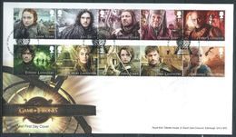 GROSSBRITANNIEN GRANDE BRETAGNE GB 2018 GAME OF THRONES SET OF 10V. FDC SG 4033-42 MI 4141-50 YT 4544-53 SC 3681-90 - 2011-2020 Em. Décimales