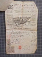 Cx 12) Facture Invoice MAPLE & CO 1912 LONDON > MOZAMBIQUE - Regno Unito