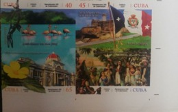 O) 2019 CUBA. CARIBBEAN. IMPERFORATED, FLEMISH - FLAMENCO - FERNANDINA DE JAGUA - CIENFUEGOS, LAGUNA GUANAROCA -RITA LON - Non Dentelés, épreuves & Variétés