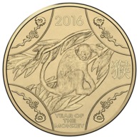 AUSTRALIA • 2016 • $1 • LUNAR YEAR OF THE MONKEY • Uncirculated Coin In Card - Sonstige & Ohne Zuordnung
