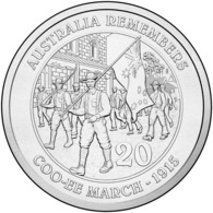 AUSTRALIA • 2015 • 20c • AUSTRALIA REMEMBERS COO-EE MARCH • Uncirculated Coin In Card - Otros & Sin Clasificación