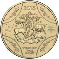 AUSTRALIA • 2015 • $1 • LUNAR YEAR OF THE GOAT • Uncirculated Coin In Card - Otros & Sin Clasificación