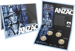 AUSTRALIA • 2015 • $1 • Centenary Of ANZAC • Uncirculated Four Coin Set In Card - Andere & Zonder Classificatie