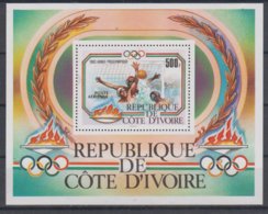 COTE D'IVOIRE 1984 WATER POLO OLYMPIC GAMES S/SHEET - Water Polo