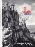 Saint Marin - Carte Postale De 1957 - Oblit Republica Di San Marino - - Brieven En Documenten