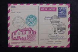 AUTRICHE - Entier Postal Par Ballon En 1971, Cachet Et Affranchissement Plaisant - L 44480 - Balloon Covers