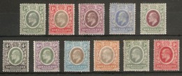 SOMALILAND 1905 - 1911 SET OF 11 STAMPS SG 45/59 MOUNTED MINT Cat £95 - Somaliland (Protectoraat ...-1959)