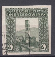 Austria Occupation Of Bosnia 1906 Pictorials Mi#43 U Imperforated, Used - Oblitérés