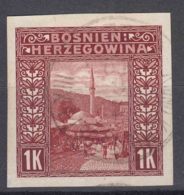 Austria Occupation Of Bosnia 1906 Pictorials Mi#42 U Imperforated, Used - Usati