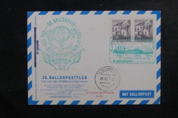 AUTRICHE - Carte Par Ballon En 1963, Affranchissement Et Cachets Plaisants - L 44518 - Ballonpost