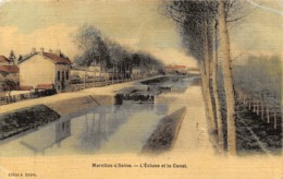 Thème    Navigation Fluviale .Péniche Écluse.Bac   77 Marolles Sur Seine. Ecluse Et Canal   (voir Scan) - Binnenschepen