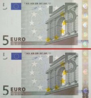 Paar Correlativ EURO FRANCE 5 EUROS L010, DUISEMBERG, UNCIRCULATED - 5 Euro