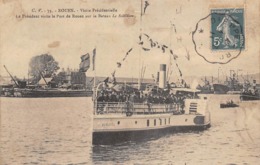 Thème    Navigation Fluviale .Péniche Écluse.Bac   76 Rouen Visite Présidentielle Bateau Boieldieu      (voir Scan) - Hausboote