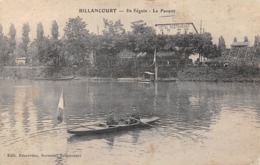 Thème    Navigation Fluviale .Péniche Écluse.Bac   92 Billancourt Le Passeur           (voir Scan) - Hausboote
