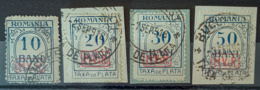 ROMANIA UNDER GERMAN OCCUPATION 1917/18 - Canceled/MLH  - Mi 2, 3, 4, 5 - Portomarken - Occupation 1914-18