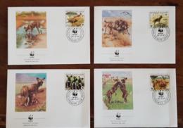 GUINEE WWF. Yvert N°849/52 Sur Enveloppes Premier Jour, FDC. - FDC