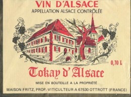 Etiquettes De Vin -B3720 -67-Tokay Alsace - (Vignoble, Millésime, état;...se Référer Au  Scan)-Envoi Gratuit - Andere & Zonder Classificatie