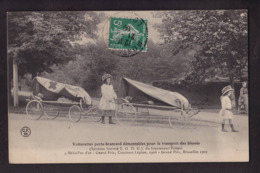 CPA Croix Rouge Red Cross Santé Circulé Concours Lépine Voiturettes Brancard - Rotes Kreuz