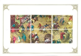 BELGIË/BELGIQUE :1967: Y.1437-42 On Souvenir Card : PIETER BREUGEL,ART Of PAINTING,#KINDERSPELEN/JEUX D'ENFANTS#,T.B.C., - 1961-1970