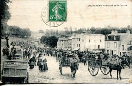 N°77587 -cpa Coutances -marché De La Croute- - Marchés