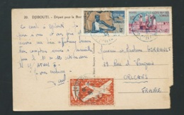 Cpa "20 - Djibouti Affranchie Pour La France En 1950  ( Cpa Avec Un Manque )   - Raa 3613 - Lettres & Documents