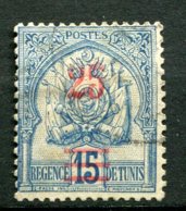 15139 TUNISIE  N°28 ° 25c. S. 15c. Beu  Timbre De 1888 Avec Surcharge Rouge   1902   B/TB - Used Stamps