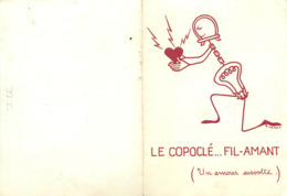 Illustrateurs - Illustrateur O. Jamet - Le Copoclé - Fil Amant - Un Amour Survolté - Carte Double ( 2 Volets ) - état - Autres & Non Classés