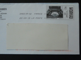 Tour Eiffel Tower National Geographic Timbre En Ligne Montimbrenligne Sur Lettre (e-stamp On Cover) TPP 4739 - Francobolli Stampabili (Montimbrenligne)