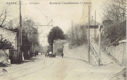 Liege Henne La Gare Du Chemin De Fer Route De Chaudfontaine A Chenée  Tram Electrique - Lüttich