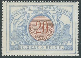 1902-05 BELGIO PACCHI POSTALI 20 CENT MH * - RB13-9 - Bagagli [BA]