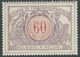 1902-05 BELGIO PACCHI POSTALI 60 CENT MH * - RB13-9 - Reisgoedzegels [BA]