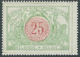 1902-05 BELGIO PACCHI POSTALI 25 CENT MH * - RB13-9 - Gepäck [BA]