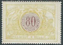 1902-05 BELGIO PACCHI POSTALI 80 CENT MH * - RB13-9 - Bagagli [BA]