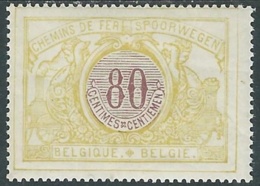 1902-05 BELGIO PACCHI POSTALI 80 CENT MH * - RB13-9 - Reisgoedzegels [BA]