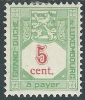 1922 LUSSEMBURGO SEGNATASSE 5 CENT MH * - RB16-2 - Taxes