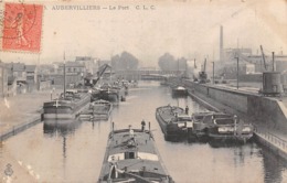 Thème    Navigation Fluviale .Péniche Écluse.Bac   93 Aubervilliers . Le Port     (voir Scan) - Hausboote