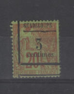 Guadeloupe - 1889 - N°3 Surcharge Déplacée  3s/20c - Andere & Zonder Classificatie