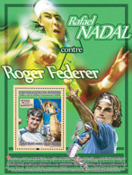 Guinea 2008 MNH -CELEBRITIES- R.Nada Against R.Federer (green). YT 872, Mi 5629/BL1545 - Guinea (1958-...)