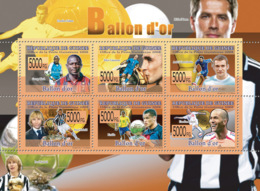 Guinea 2008 MNH -Famous Football Players: G.Weah, F.Canavaro, A.Chevtchenko, P,Nedved. YT 3810-3815, Mi 5901-5906 - Guinee (1958-...)