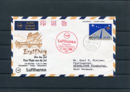 1968 Japan Lufthansa First Flight Cover Tokyo - Dusseldorf Germany - Posta Aerea