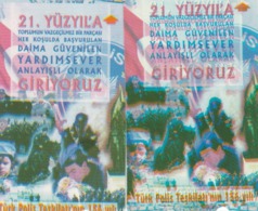 Turkey, N-158,  156th ANNV. OF Police Organization, Yüzyil'a, 2 Scans.   2 Misprints - Turquie