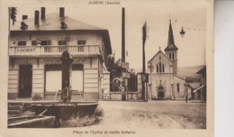 ALBENS   PLACE DE L EGLISE  ET VIEILLE FONTAINE - Albens