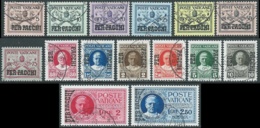 1931 VATICANO USATO PACCHI POSTALI 15 VALORI - RB15-5 - Paquetes Postales