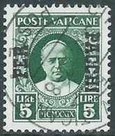 1931 VATICANO USATO PACCHI POSTALI 5 LIRE - RB15-10 - Pacchi Postali