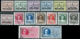 1931 VATICANO USATO PACCHI POSTALI 15 VALORI - RB15-8 - Paquetes Postales