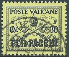 1931 VATICANO USATO PACCHI POSTALI 30 CENT - RB15-10 - Pacchi Postali