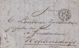 Lettre 14 X 8,5 Cms. Oblitérée BASEL Le 21 Mai 65, à Destination De WOHLENSCHWIL - ...-1845 Prephilately